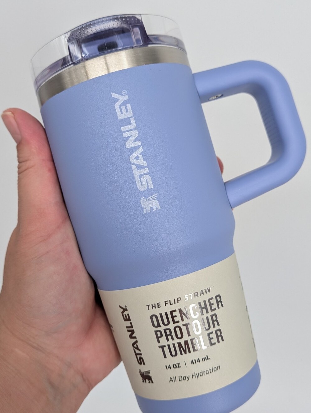 new Stanley water cup Hydrangea ProTour Flip Straw Tumbler 14 oz anti spill - Picture 1 of 7